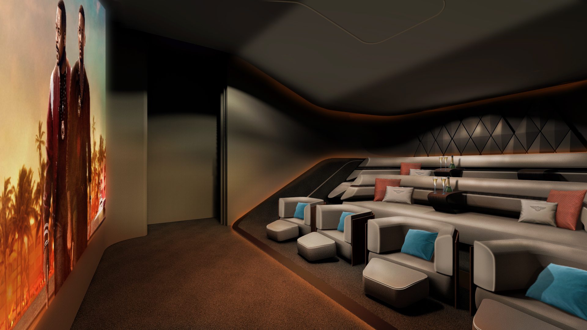 Bentley Residences Miami, cinema for fourteen